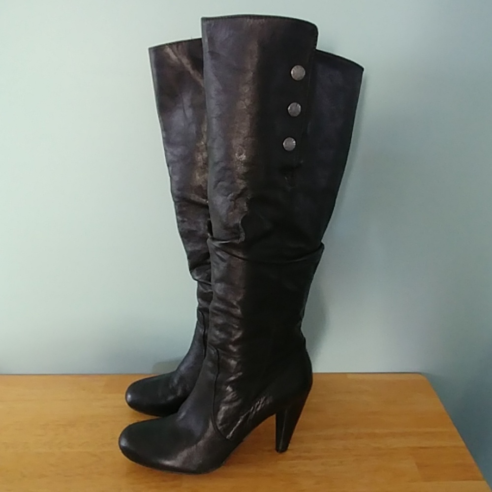 Leather Knee High Boots